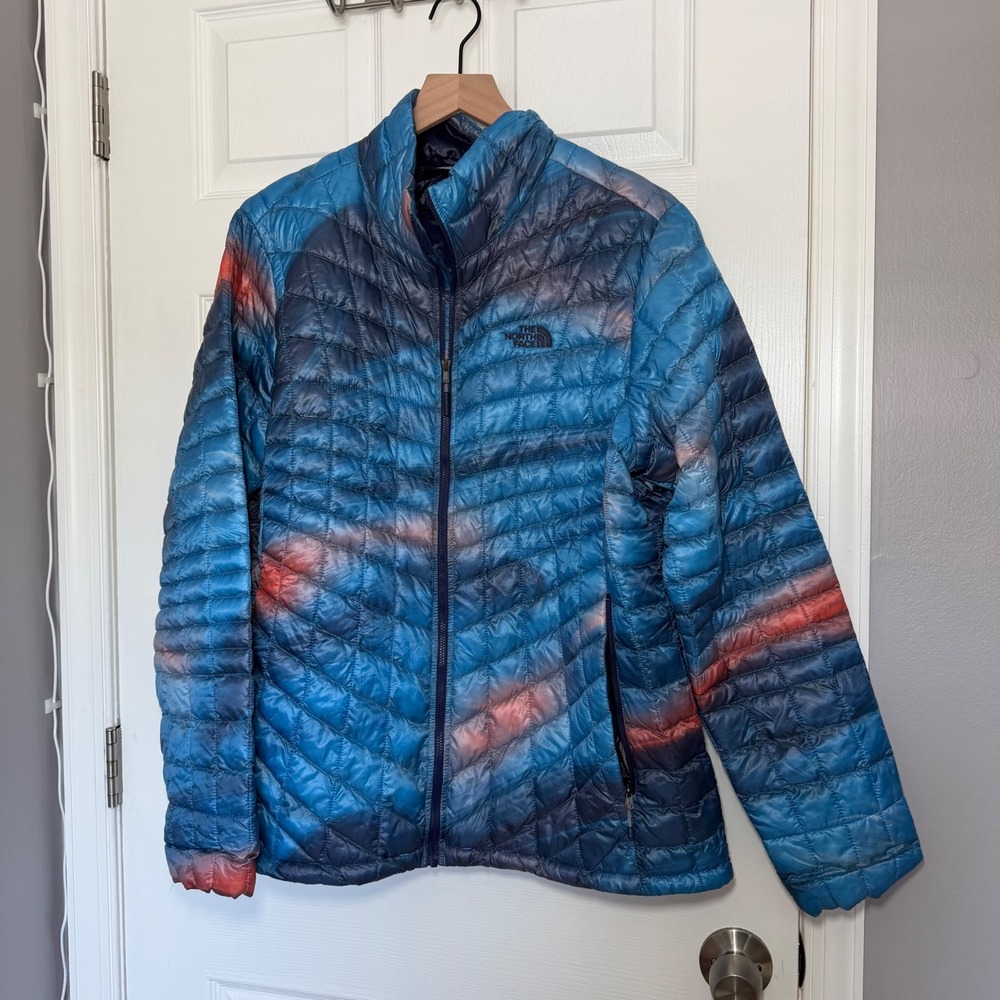The North Face Thermoball XXL Eco Tie Dye Puffer Jacket Blue Orange NF00CTL4